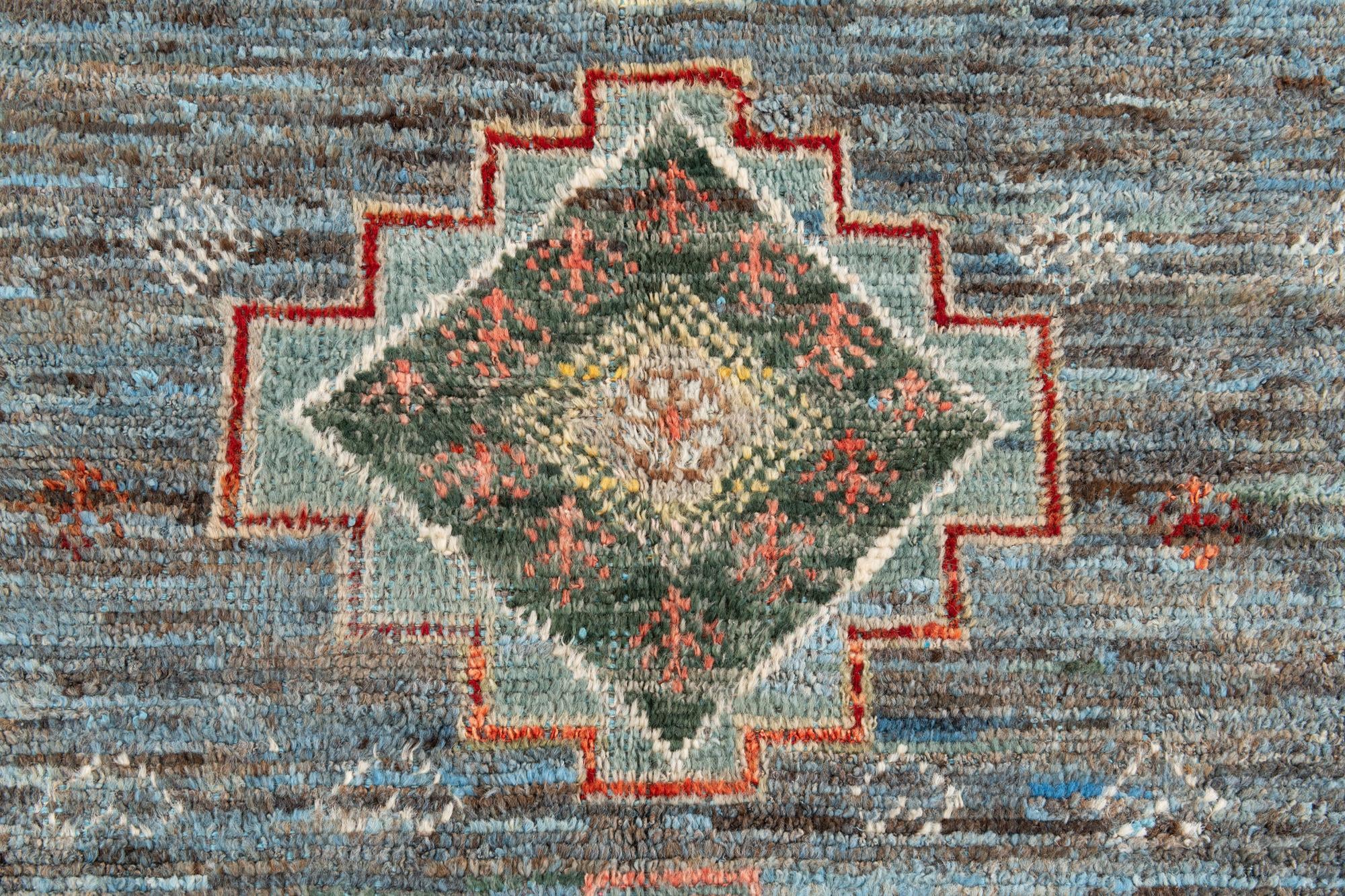5' x 14' 8 Hand Knotted Moroccan Wool Runner Rug