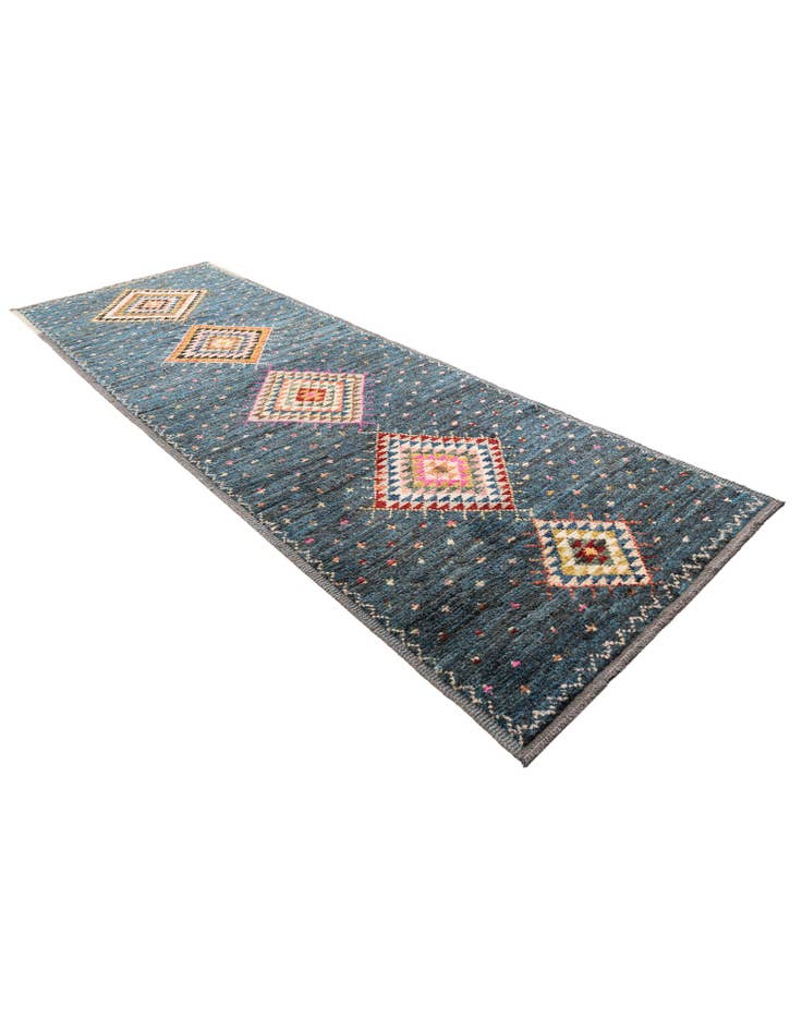 Detail image of 4' 3 x 12' 9  Hand Knotted Moroccan Wool Runner Rug