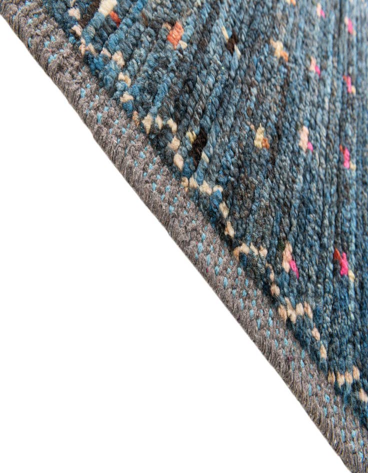 Detail image of 4' 3 x 12' 9  Hand Knotted Moroccan Wool Runner Rug