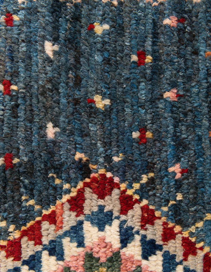 Detail image of 4' 3 x 12' 9  Hand Knotted Moroccan Wool Runner Rug