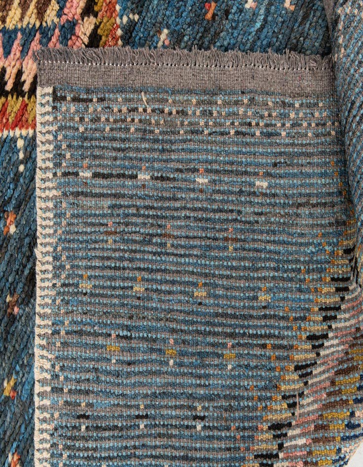 Detail image of 4' 3 x 12' 9  Hand Knotted Moroccan Wool Runner Rug