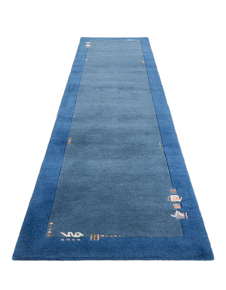 2' 4 x 9' 9 Hand Knotted Nepal Wool Runner Rug