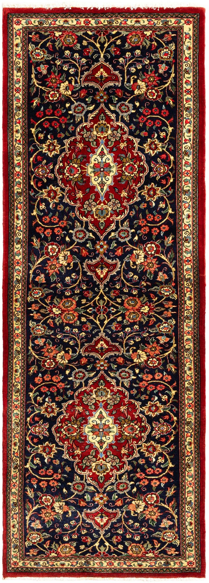2' 5 x 6' 9 Hand Knotted Qom Persian Runner Rug