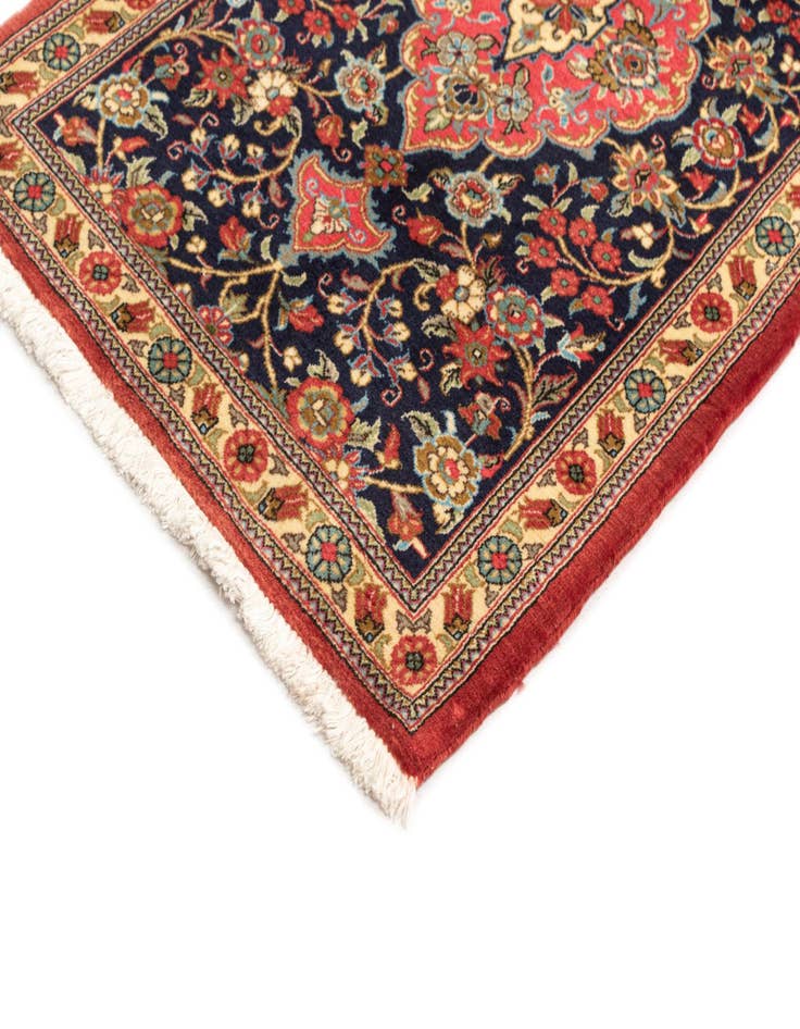 Detail image of 2' 2 x 6' 6  Hand Knotted Qom Persian Runner Rug