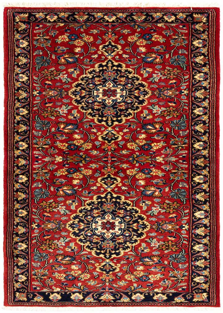2' 8 x 6' 5 Hand Knotted Qom Persian Runner Rug
