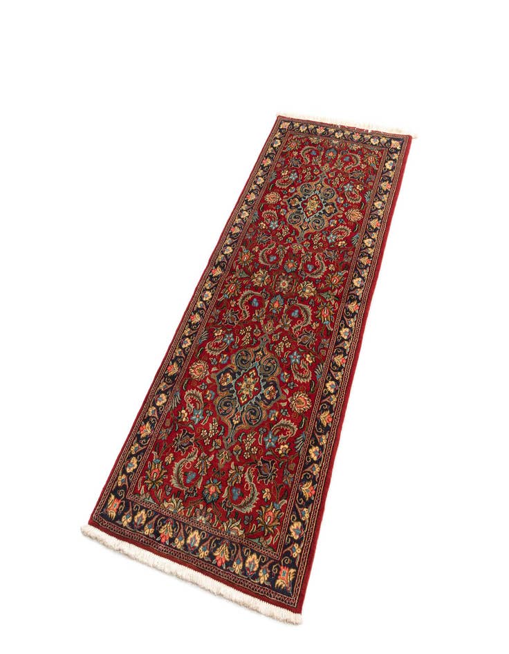 Detail image of 2' 7 x 6' 3  Hand Knotted Qom Persian Runner Rug