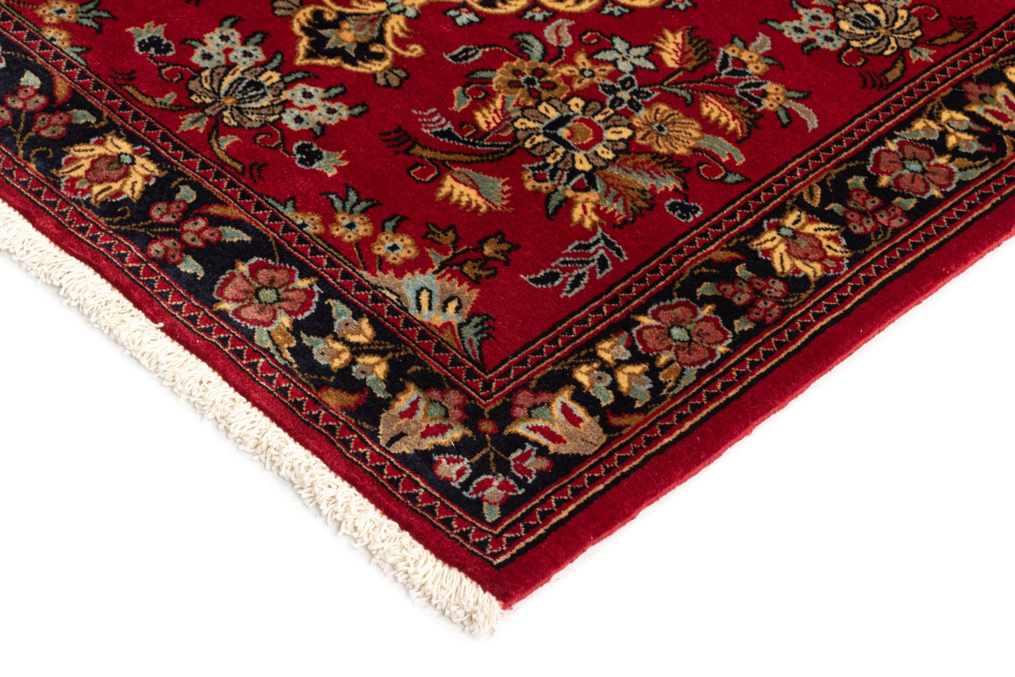 80cm x 205cm Hand Knotted Qom Persian Runner Rug