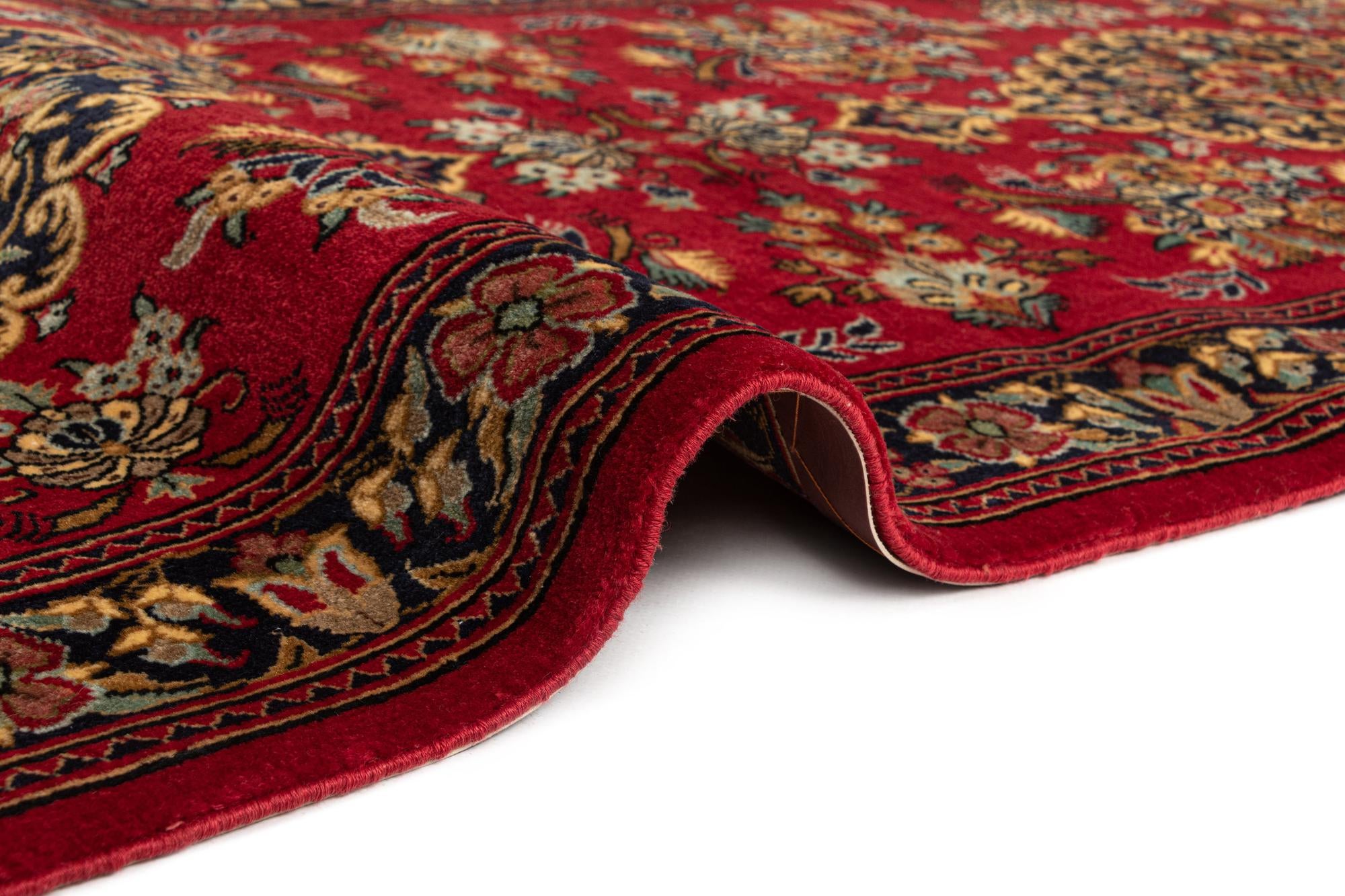 80cm x 205cm Hand Knotted Qom Persian Runner Rug