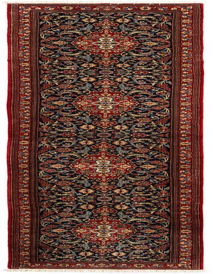 Detail image of 2' 7 x 13' 3 Hand Knotted Qom Persian Runner Rug
