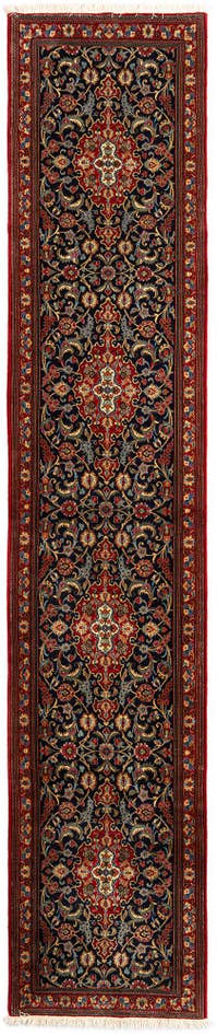 Detail image of 2' 7 x 13' 3 Hand Knotted Qom Persian Runner Rug