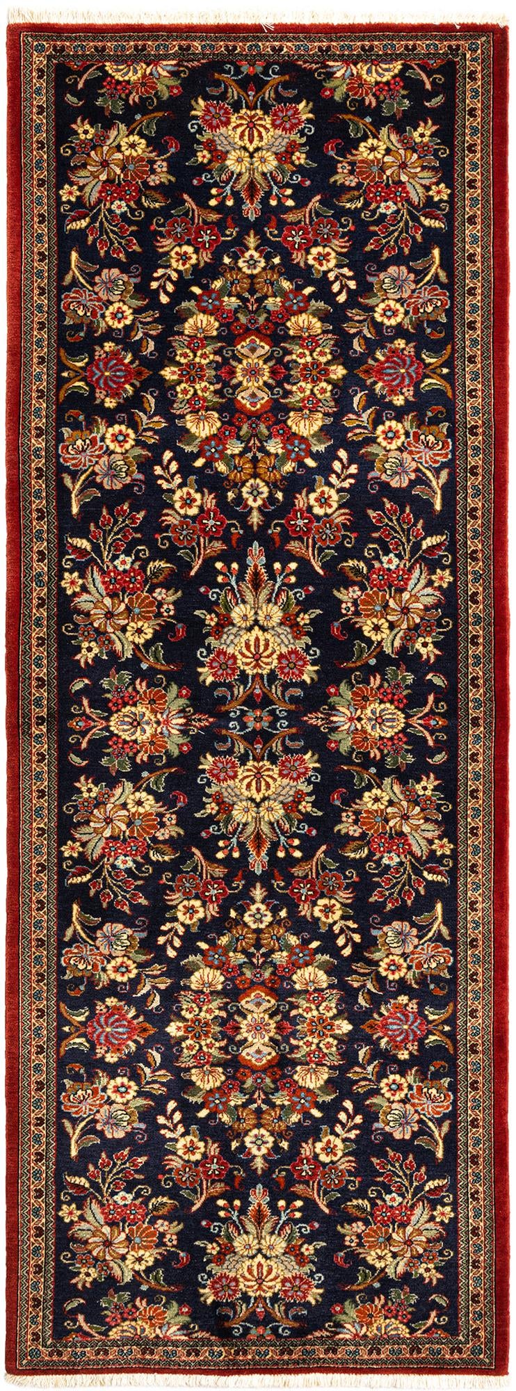 2' 7 x 6' 10 Hand Knotted Qom Persian Runner Rug