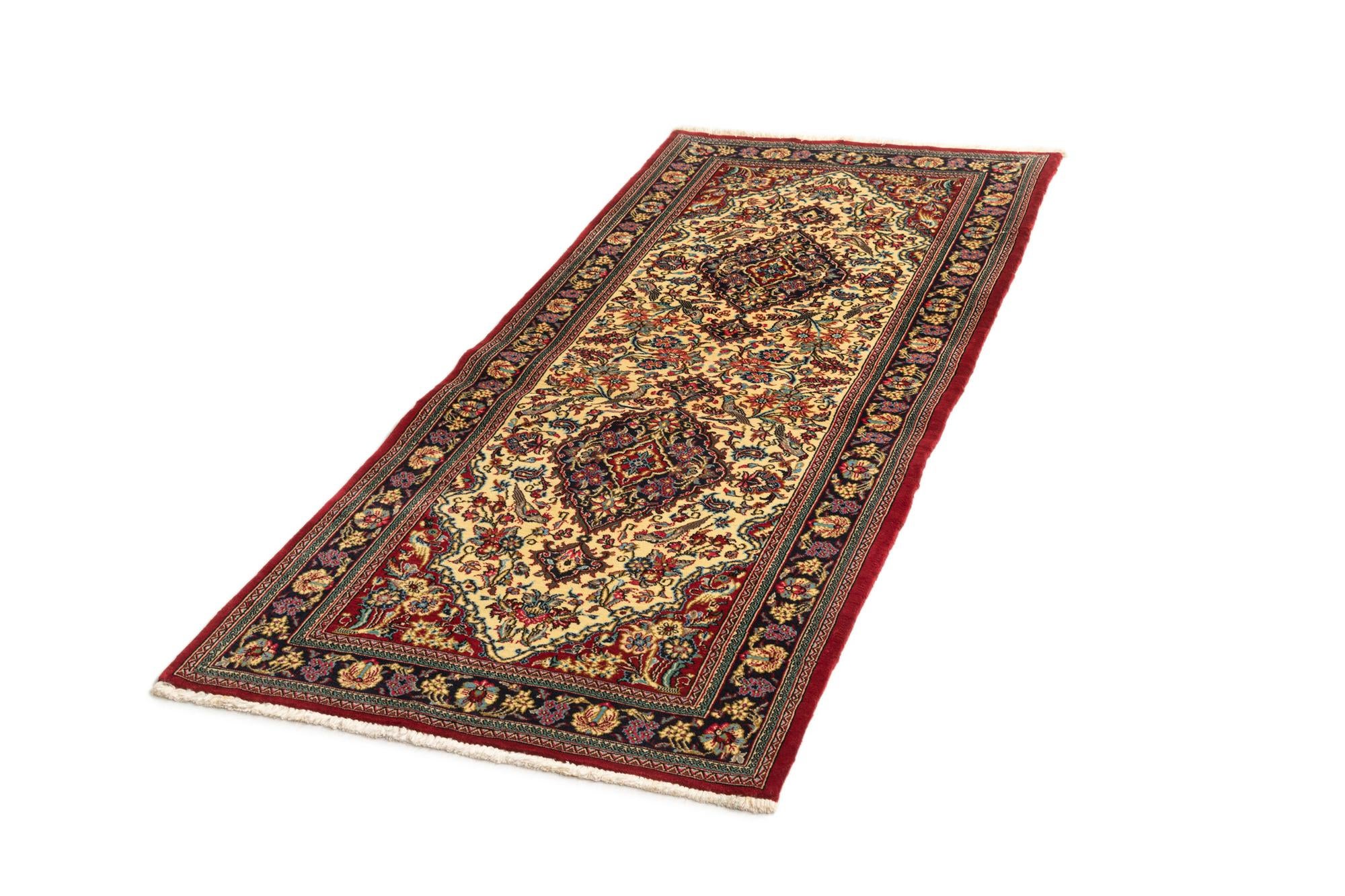 2' 9 x 6' 6 Hand Knotted Qom Persian Runner Rug