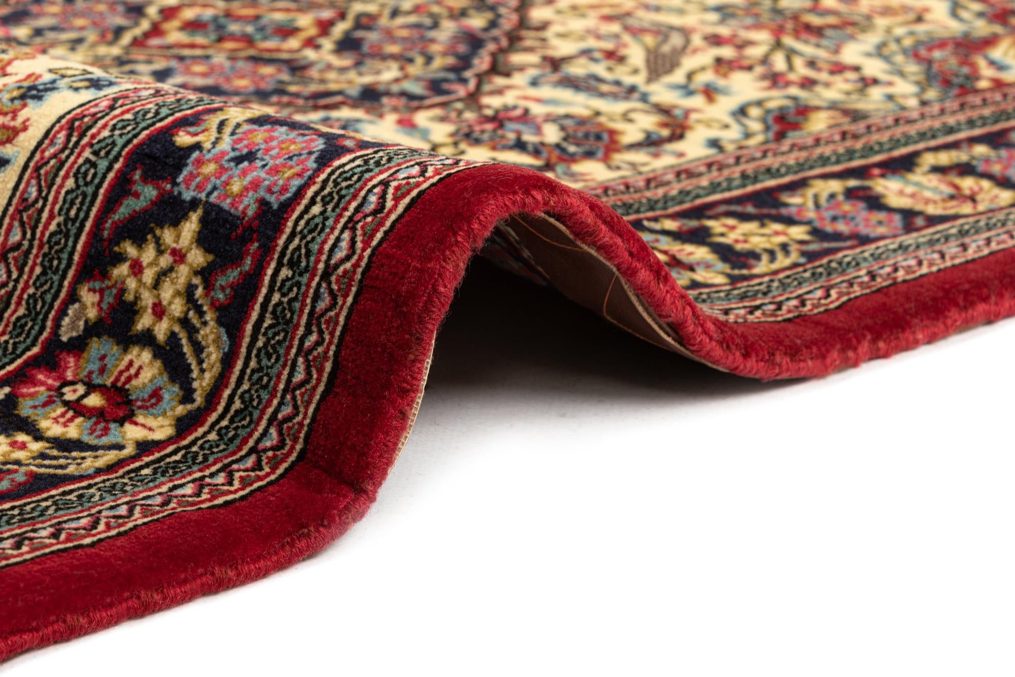 2' 9 x 6' 6 Hand Knotted Qom Persian Runner Rug