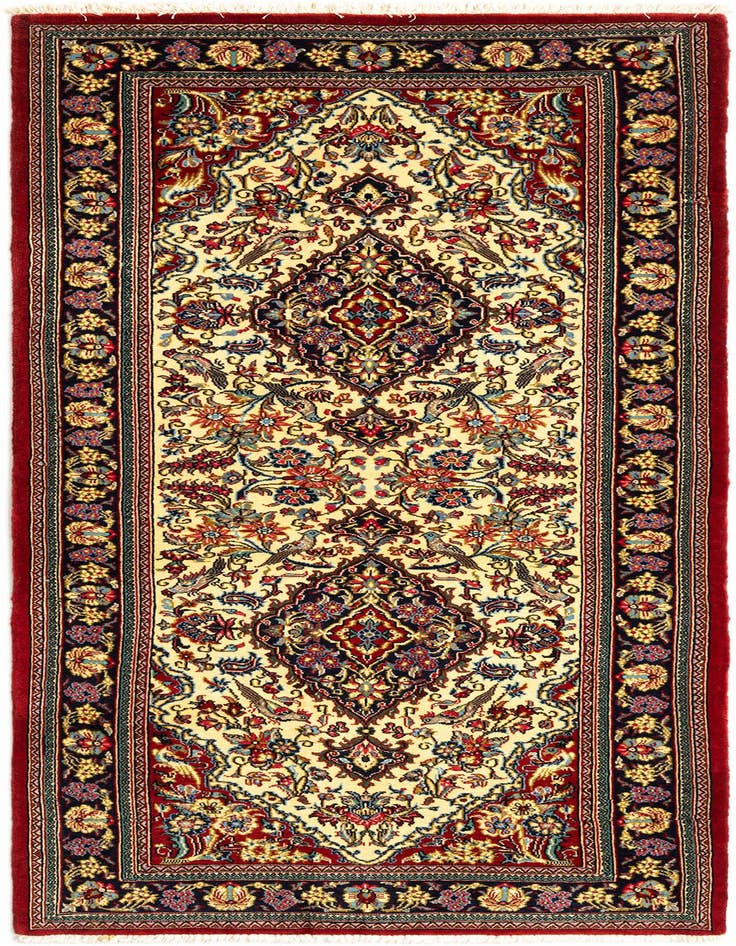 Detail image of 2' 9 x 6' 6 Hand Knotted Qom Persian Runner Rug
