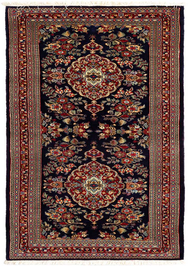 2' 8 x 6' 11 Hand Knotted Qom Persian Runner Rug