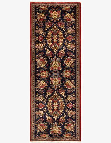 2' 7 x 6' 10 Hand Knotted Qom Persian Runner Rug