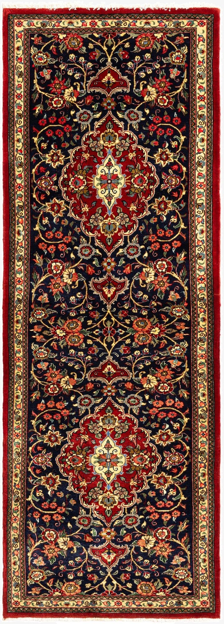 Primary image 2' 5 x 6' 9  Hand Knotted Qom Persian Runner Rug