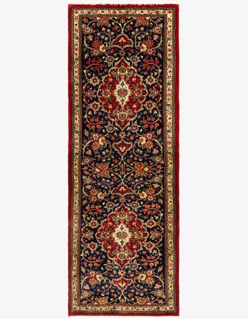 2' 5 x 6' 9 Hand Knotted Qom Persian Runner Rug