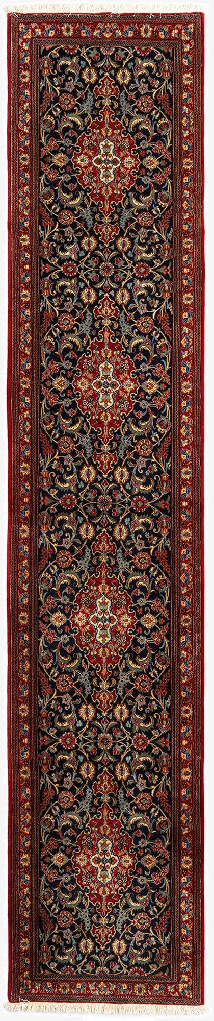 2' 7 x 13' 3  Hand Knotted Qom Persian Runner Rug