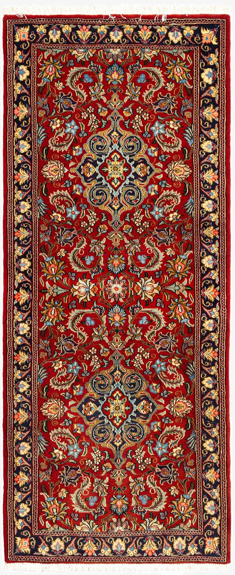 2' 7 x 6' 3  Hand Knotted Qom Persian Runner Rug