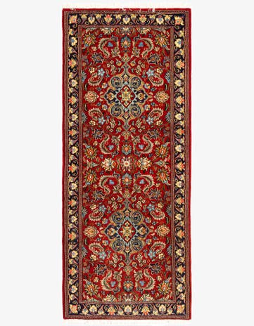 2' 7 x 6' 3 Hand Knotted Qom Persian Runner Rug