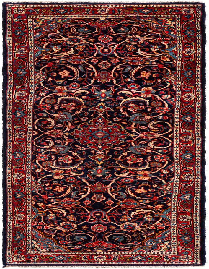 Detail image of 3' 9 x 10' 6 Sarouk Wool Runner Rug