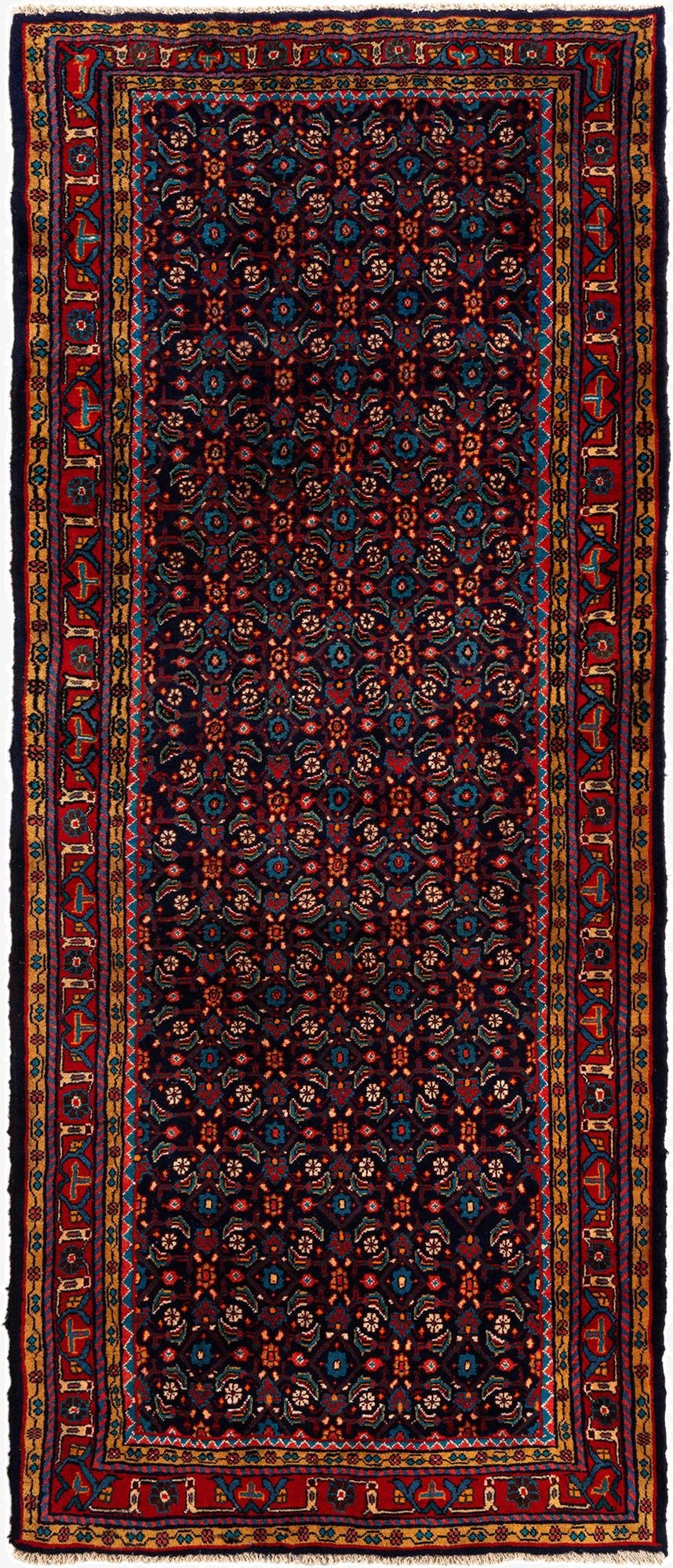 3' 10 x 10' Sirjan Wool Runner Rug
