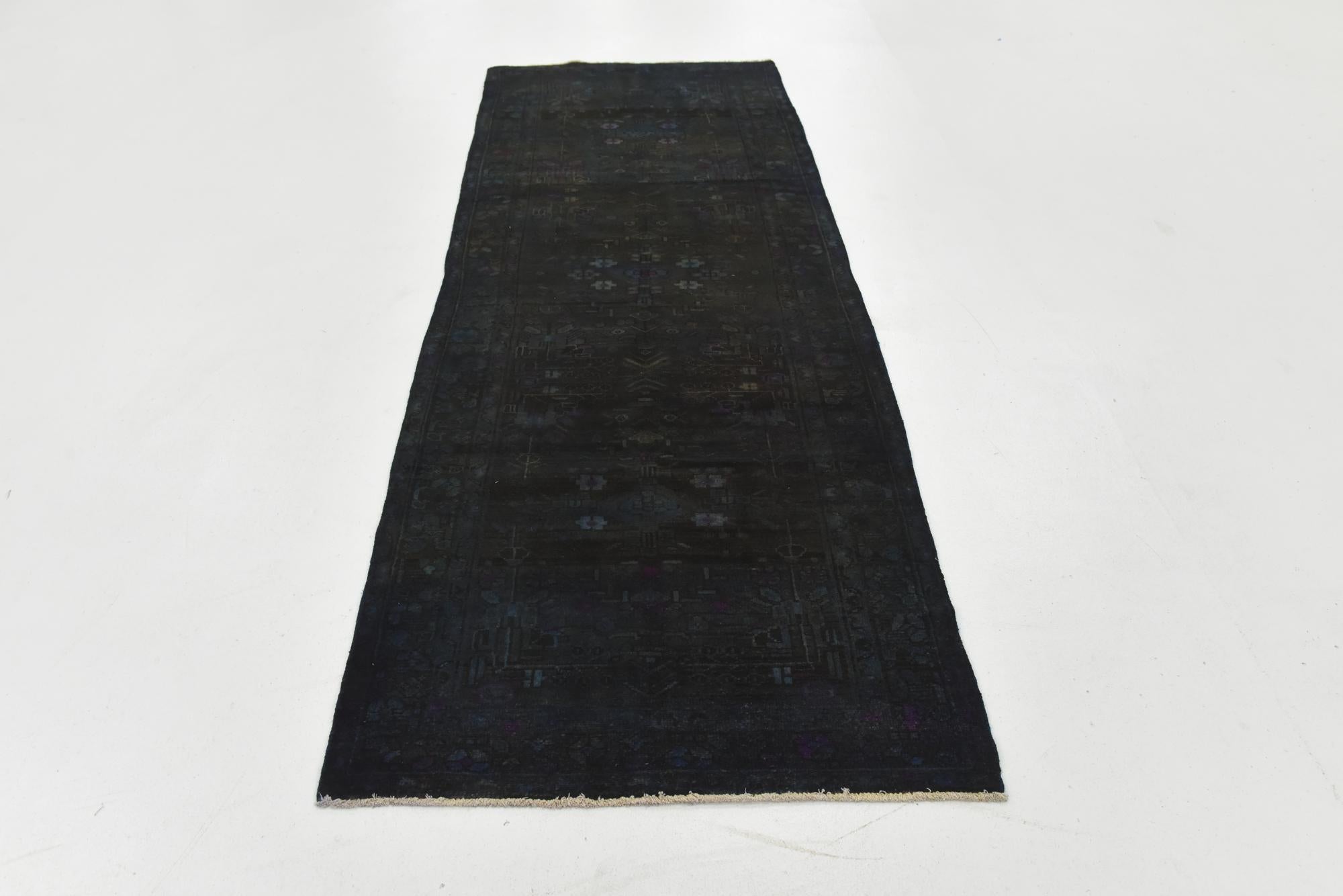 3' 3 x 9' 3 Hand Knotted Ultra Vintage Persian Wool Runner Rug