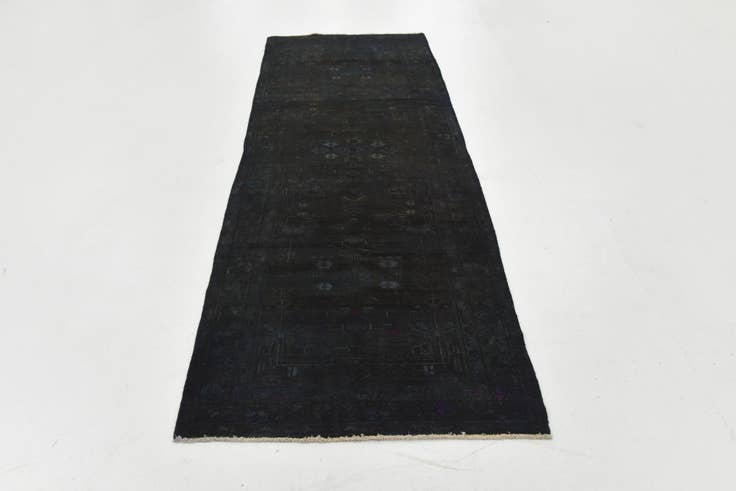 Detail image of 3' 3 x 9' 3 Hand Knotted Ultra Vintage Persian Wool Runner Rug