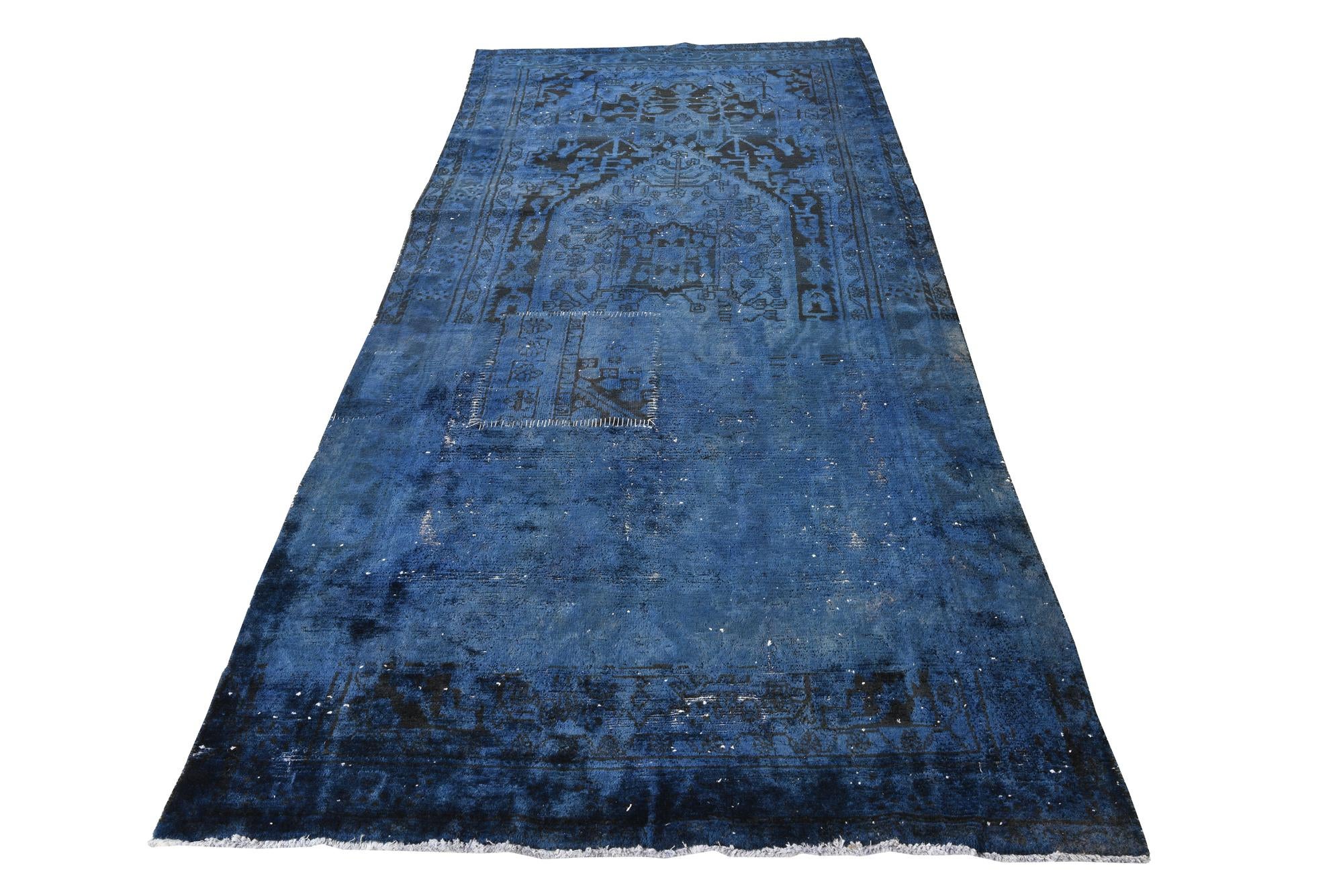 4' 9 x 10' 4 Hand Knotted Ultra Vintage Persian Wool Runner Rug