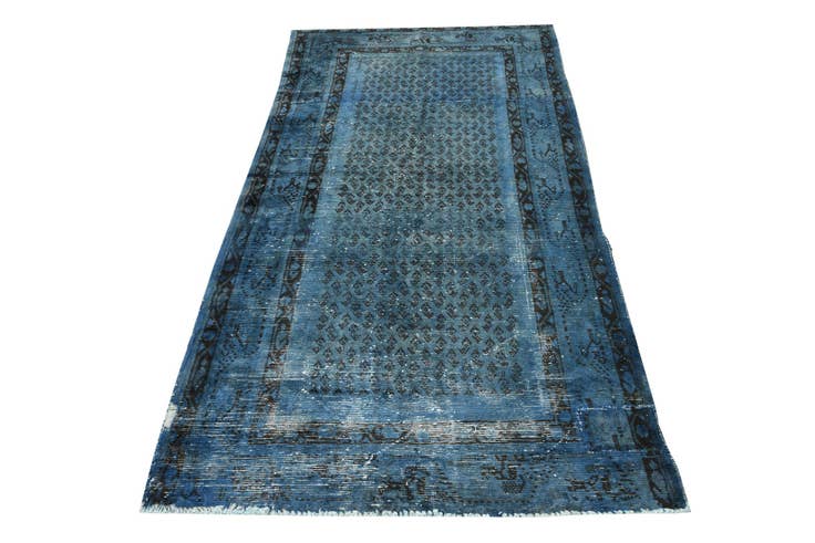 Detail image of 4' x 8' 1 Hand Knotted Ultra Vintage Persian Wool Runner Rug