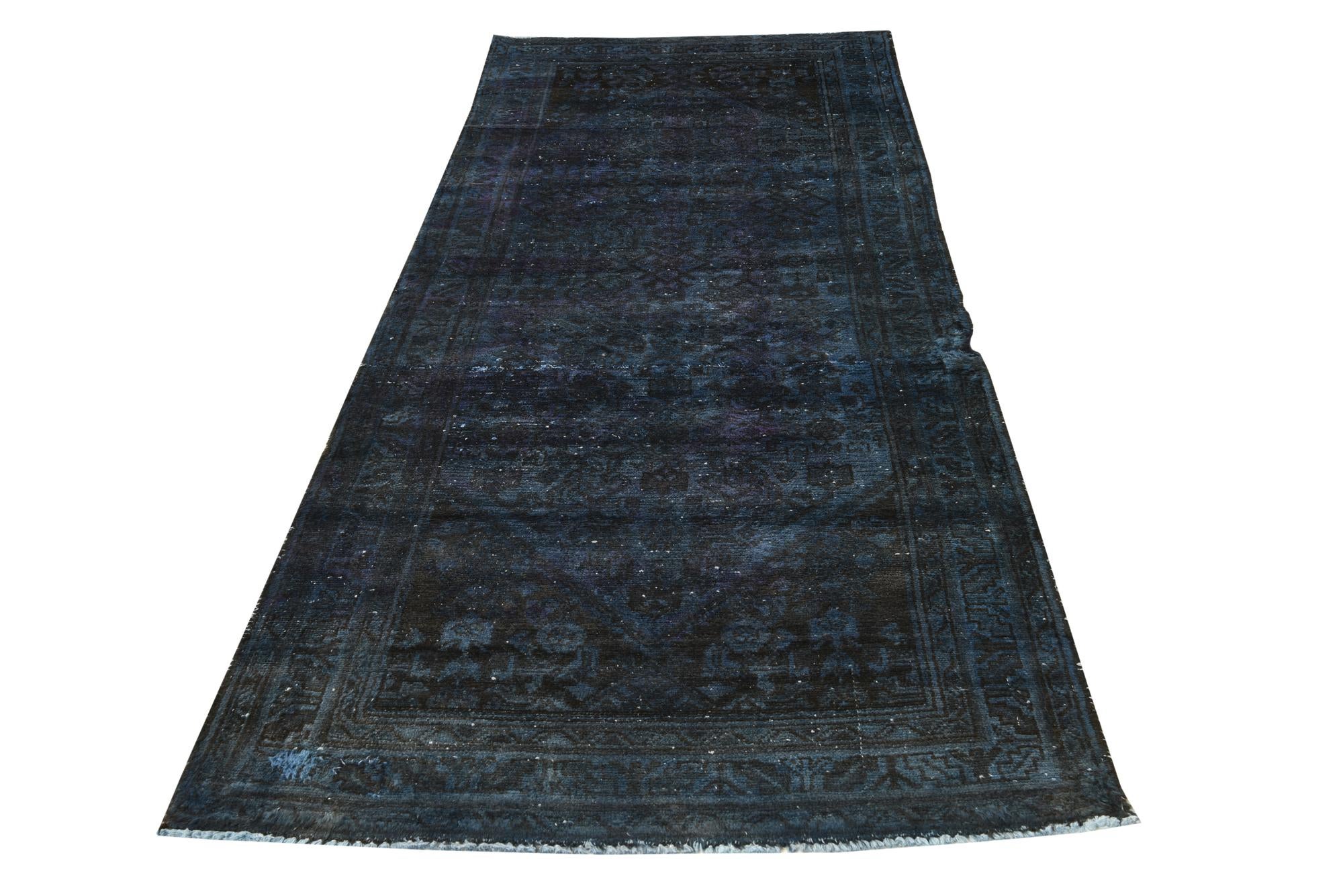 3' 4 x 8' 4 Hand Knotted Ultra Vintage Persian Wool Runner Rug