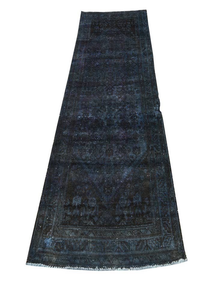 Detail image of 3' 4 x 8' 4  Hand Knotted Ultra Vintage Persian Wool Runner Rug