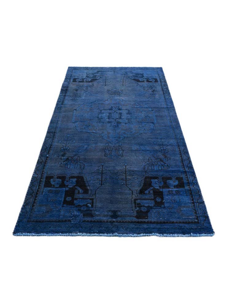 Detail image of 3' 9 x 8' 8 Hand Knotted Ultra Vintage Persian Wool Runner Rug