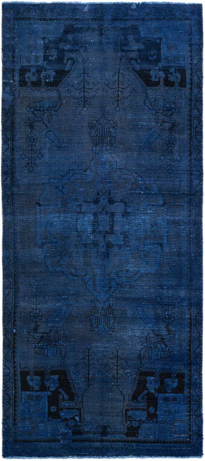 Detail image of 3' 9 x 8' 8 Hand Knotted Ultra Vintage Persian Wool Runner Rug