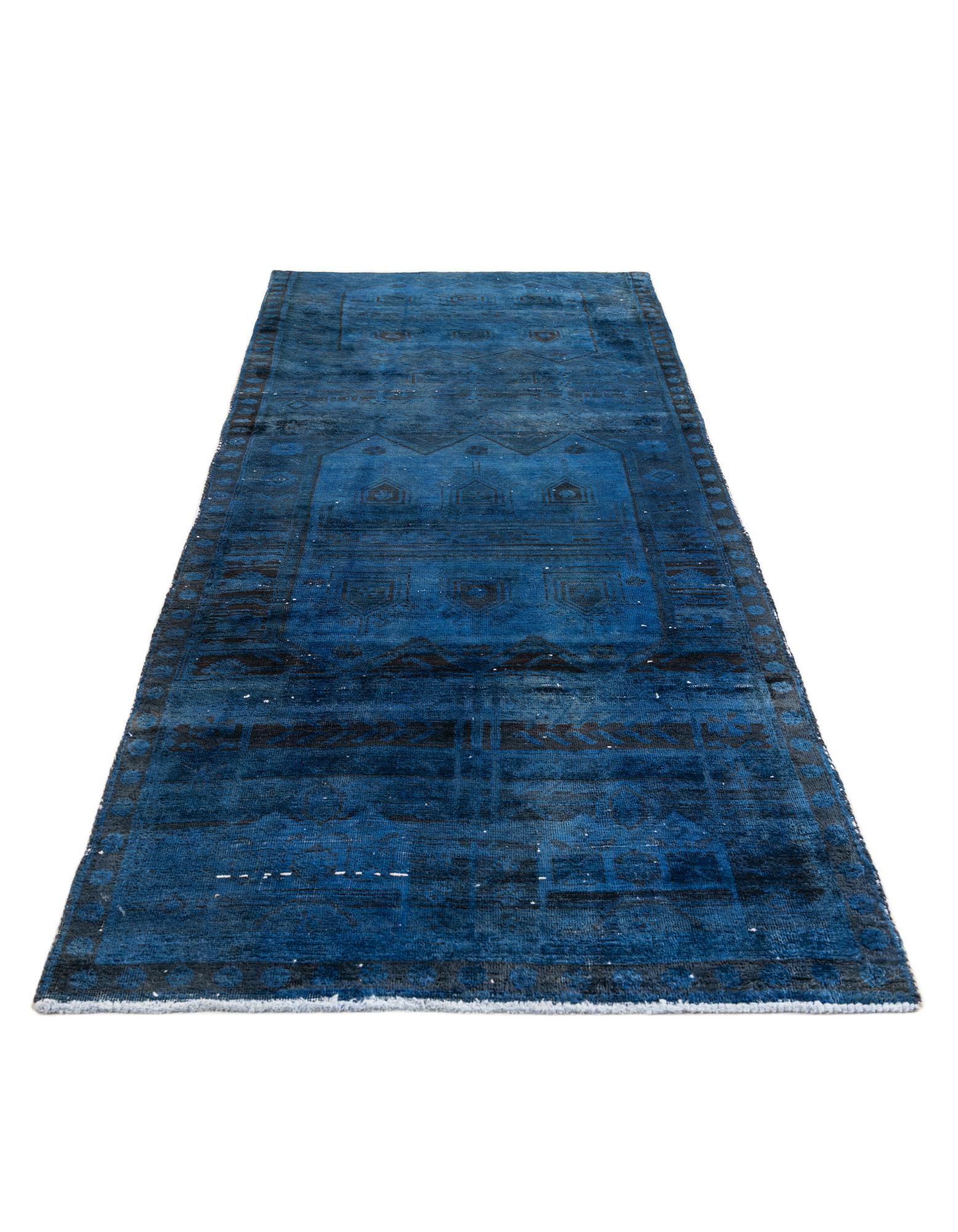 3' 10 x 9' 1 Hand Knotted Ultra Vintage Persian Wool Runner Rug