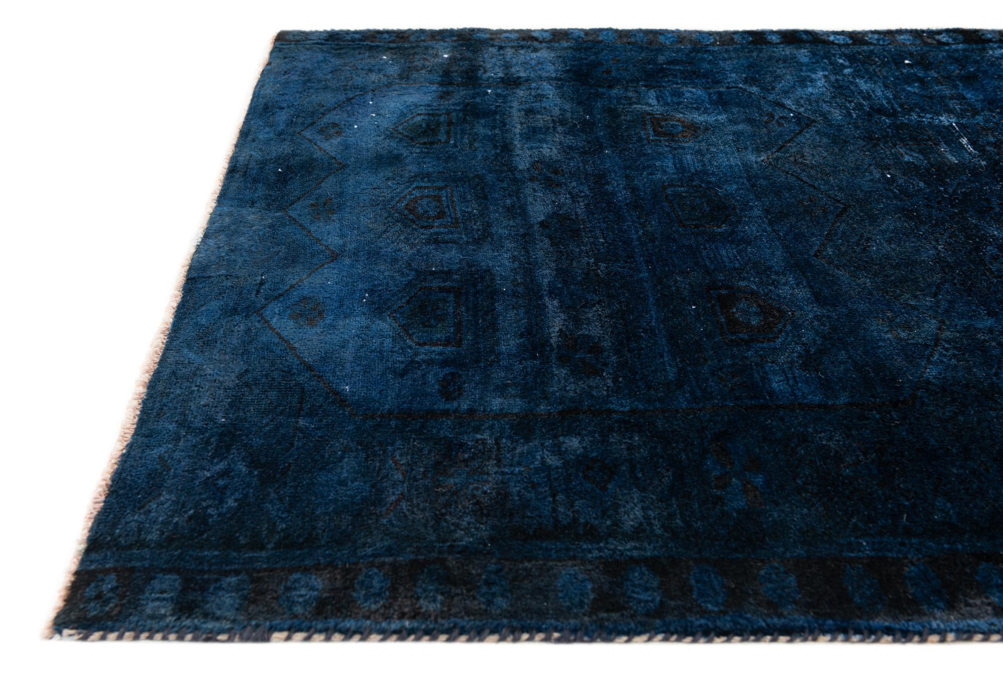 3' 10 x 9' 1 Hand Knotted Ultra Vintage Persian Wool Runner Rug