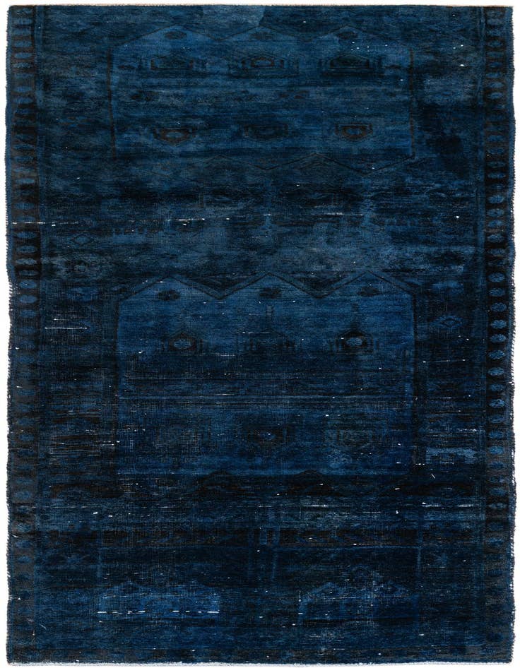 Detail image of 3' 10 x 9' 1 Hand Knotted Ultra Vintage Persian Wool Runner Rug