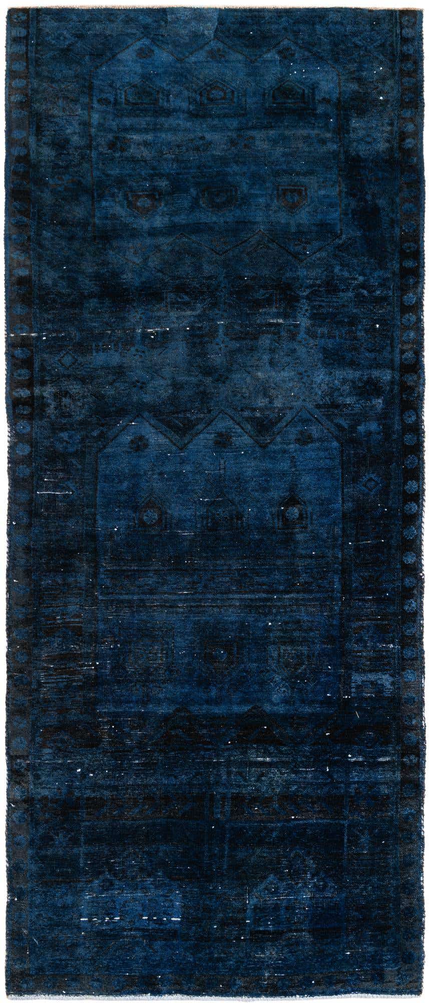 3' 10 x 9' 1 Hand Knotted Ultra Vintage Persian Wool Runner Rug