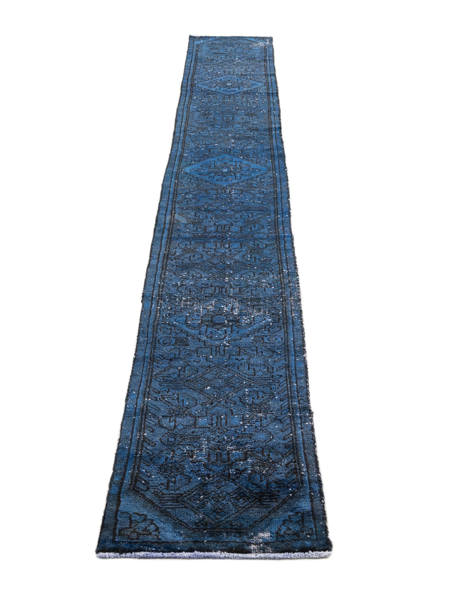 1' 9 x 12' 8 Hand Knotted Ultra Vintage Persian Wool Runner Rug