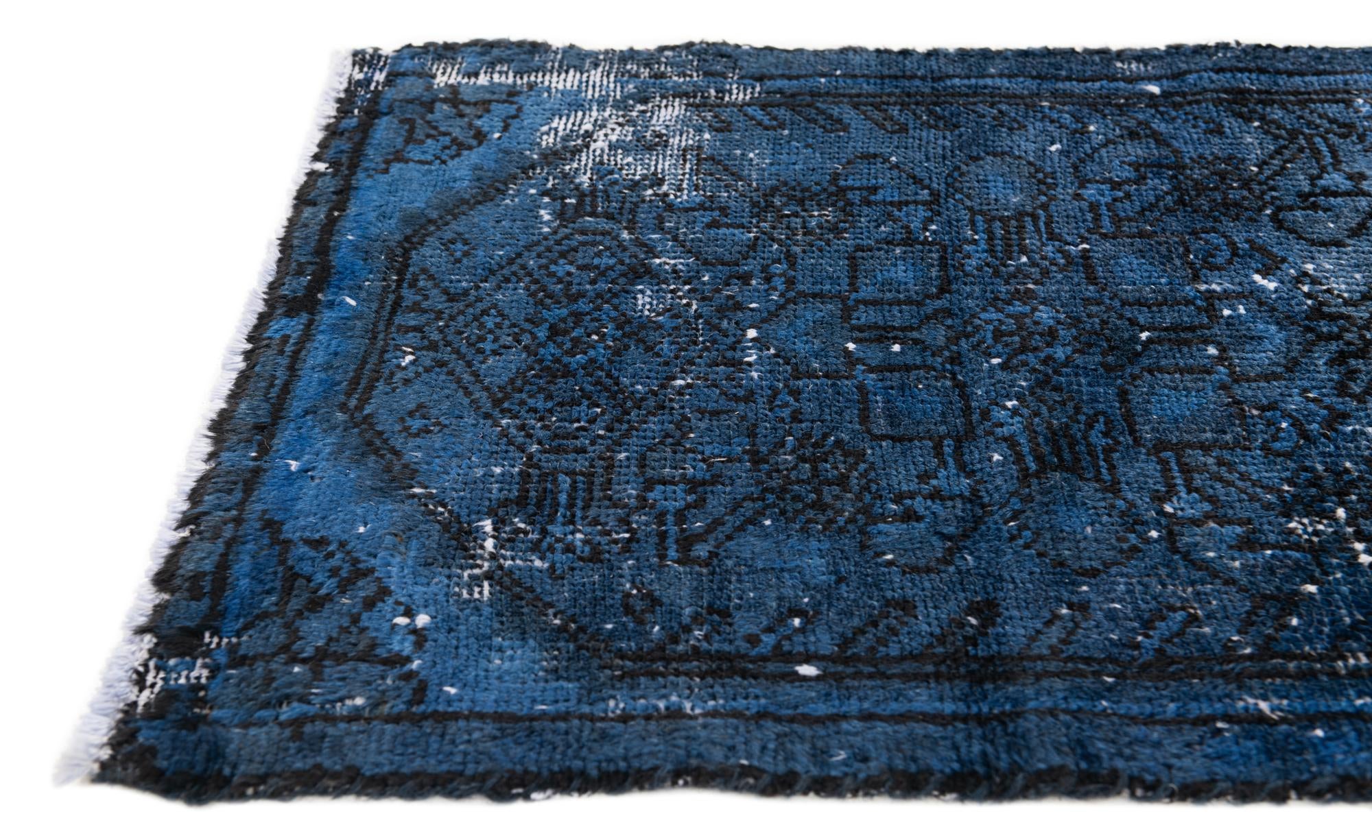 1' 9 x 12' 8 Hand Knotted Ultra Vintage Persian Wool Runner Rug