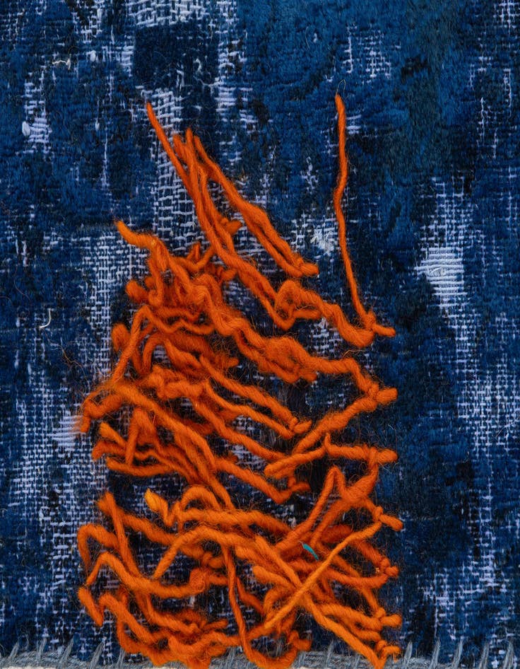 Detail image of 7' x 14' 6  Hand Knotted Ultra Vintage Persian Wool Runner Rug