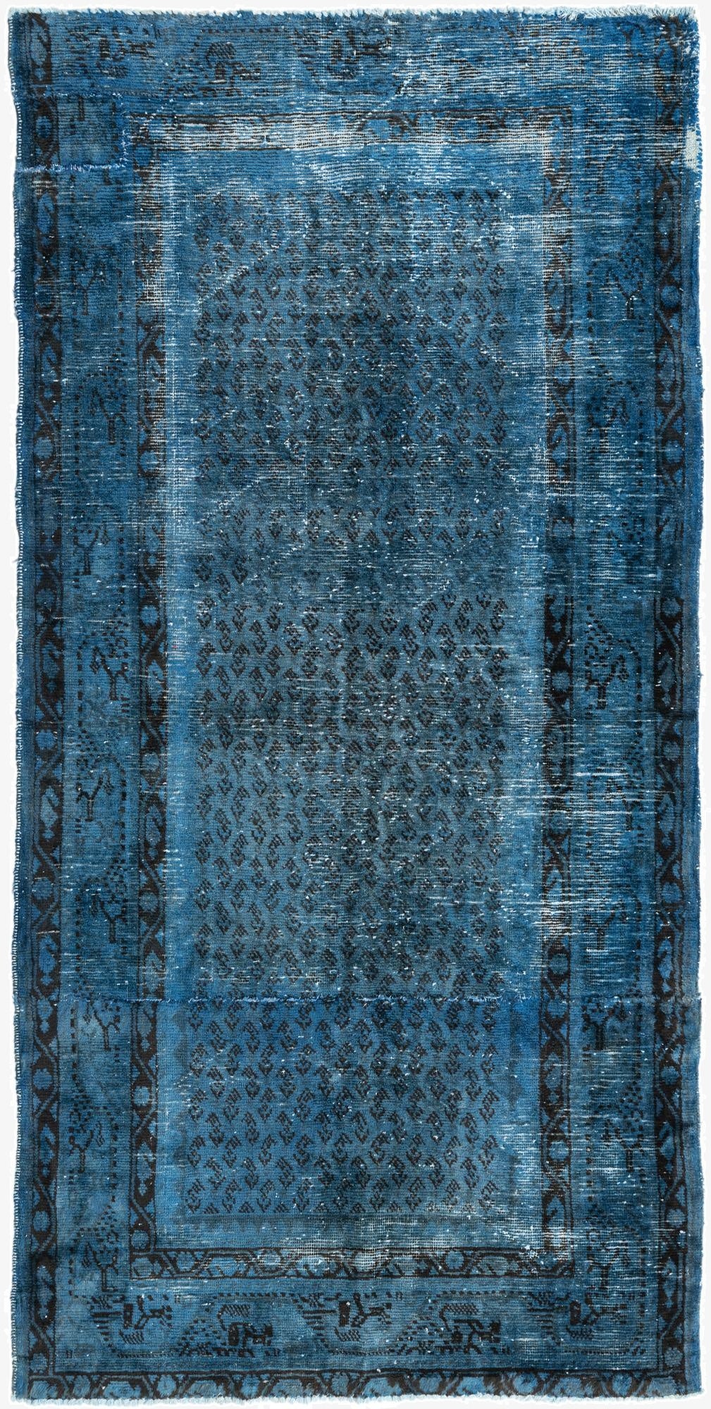 4' x 8' 1  Hand Knotted Ultra Vintage Persian Wool Runner Rug