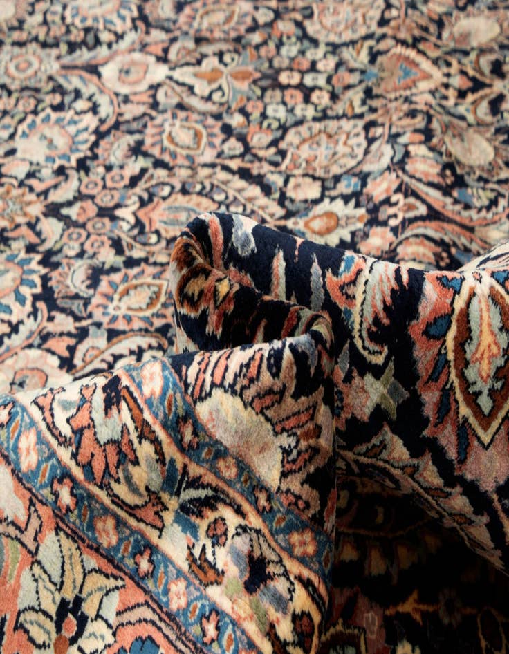 Detail image of 12' 10 x 13' 2  Hand Knotted Bidjar Persian Wool Square Rug