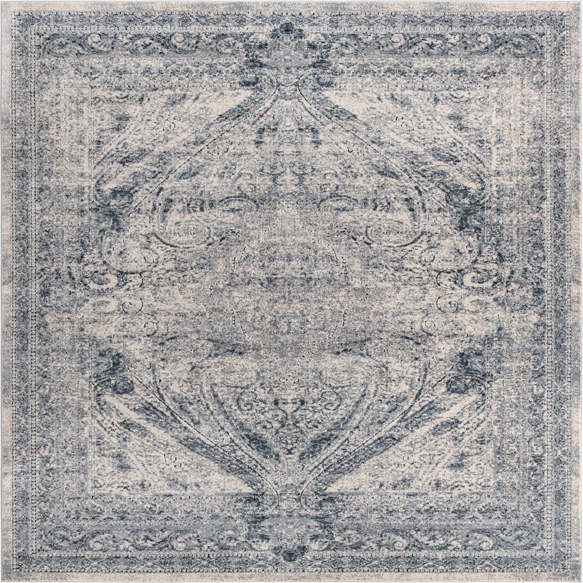 Dark Blue Eliza Square Rug