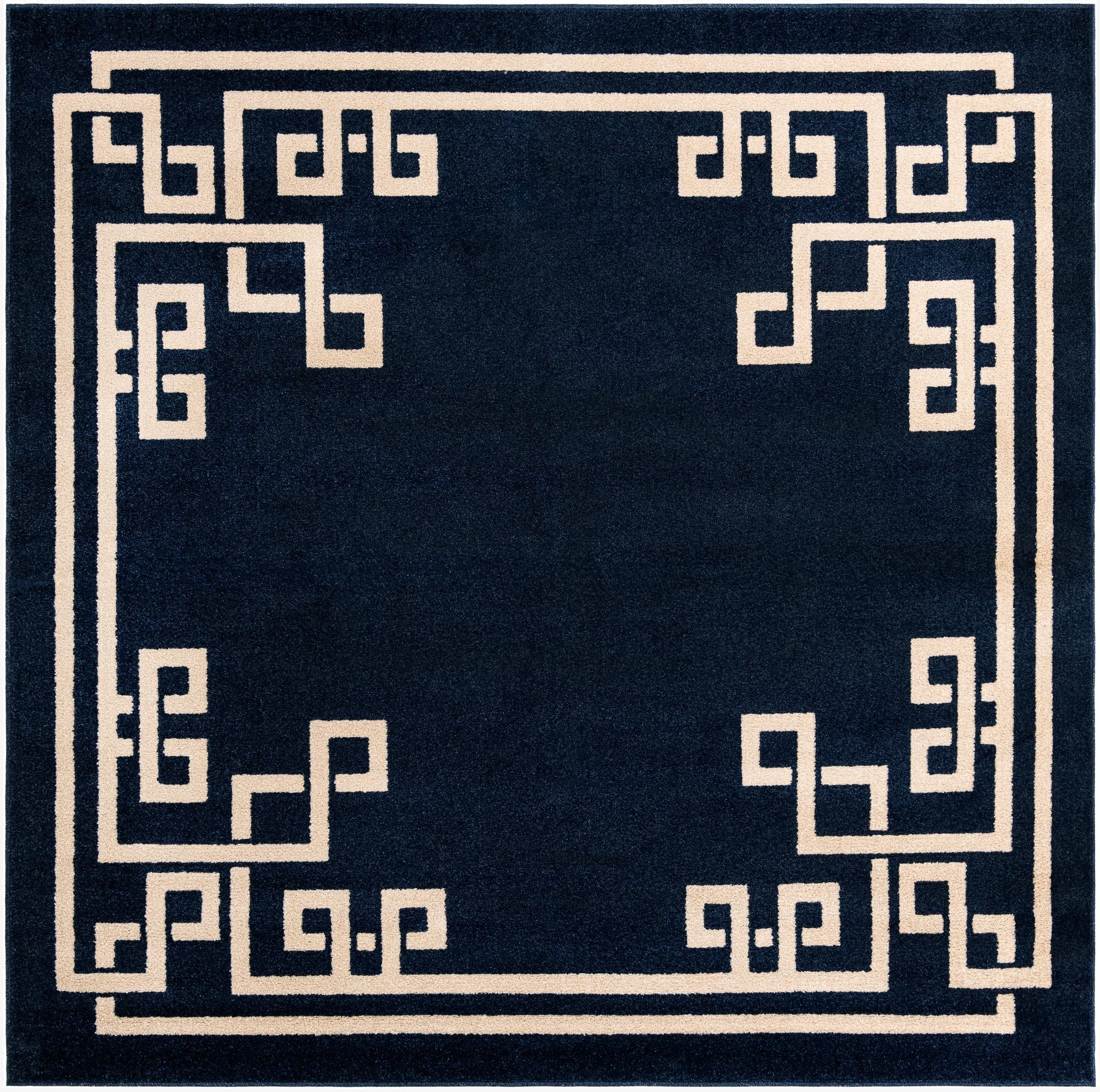 7' 10 x 7' 10 Greek Key Square Rug