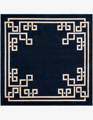 Dark Blue Hera Square Rug