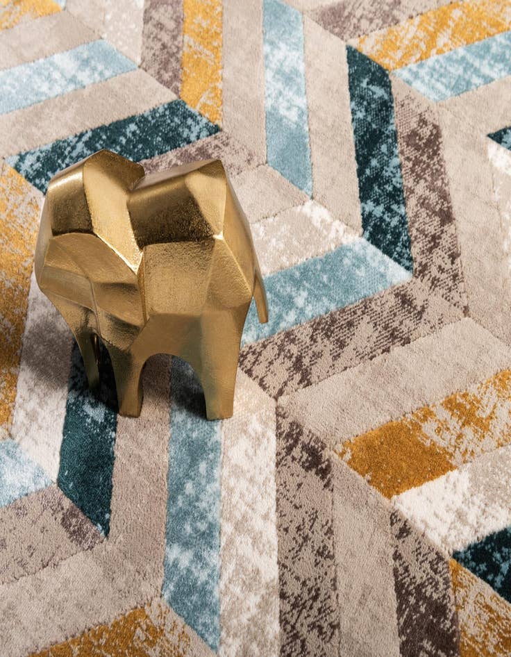 Detail image of 6' x 6' Illusion Square Rug