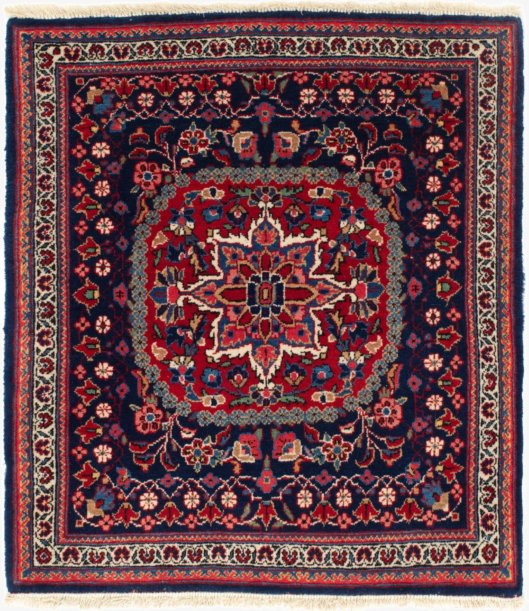 2' x 2' 2 Kashan Square Rug