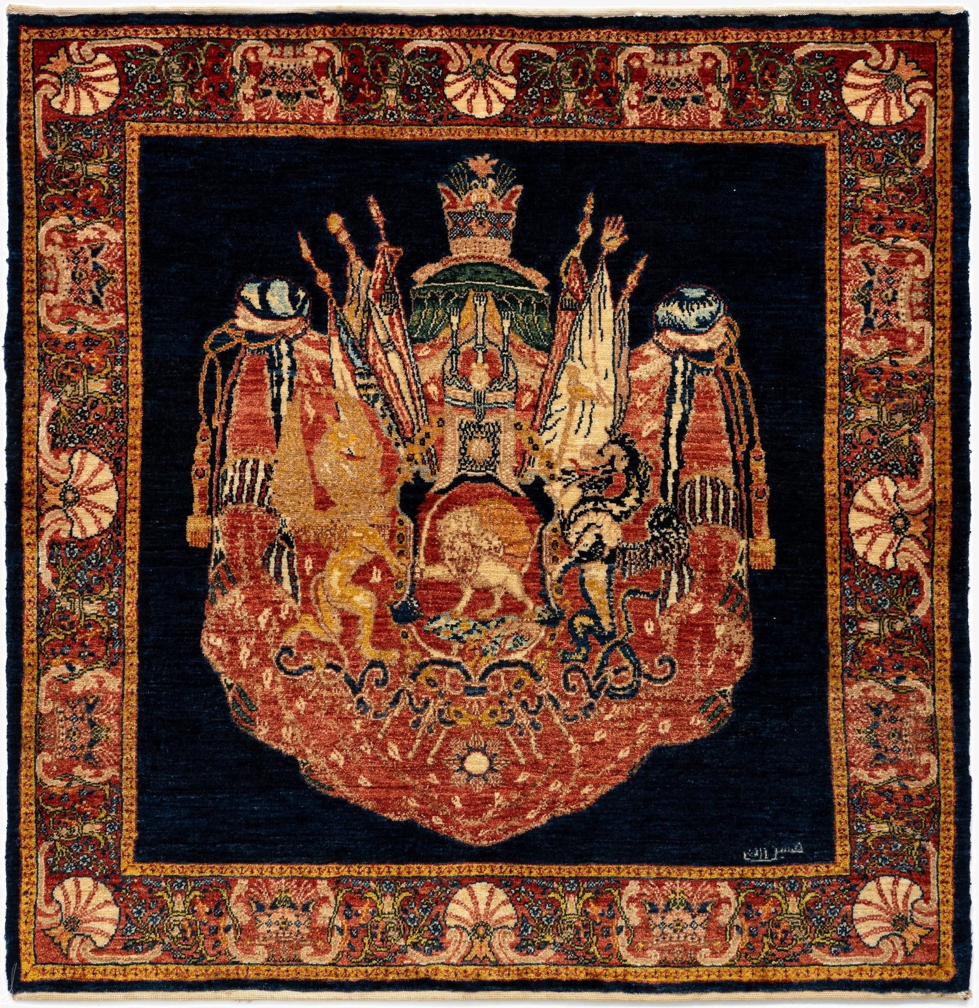 4' 6 x 4' 6 Luribaft Wool Square Rug